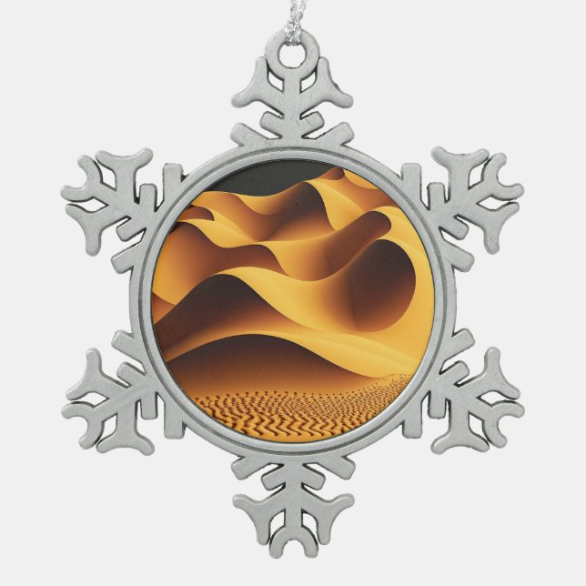 Ember Valleys Schneeflocken Zinn-Ornament (Vorderseite)