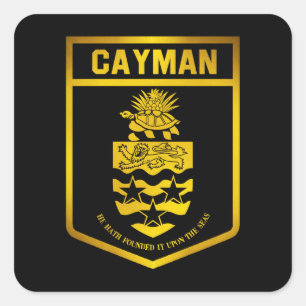 Emblem der Cayman-Inseln Quadratischer Aufkleber