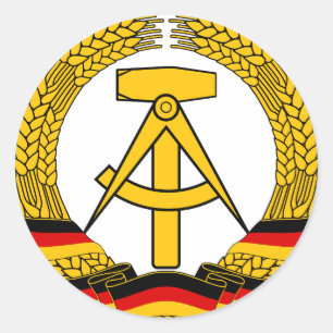 Emblem der DDR - NationalEmblem der DDR Runder Aufkleber