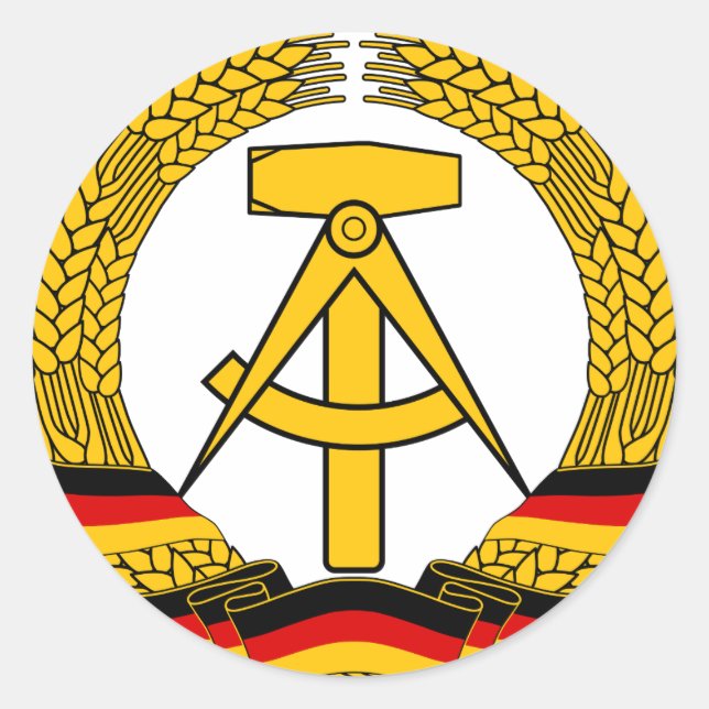Emblem der DDR - NationalEmblem der DDR Runder Aufkleber (Vorderseite)