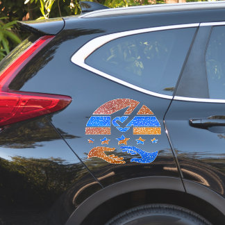 Emblem der Einheit - Feiern des kooperativen Vertr Aufkleber