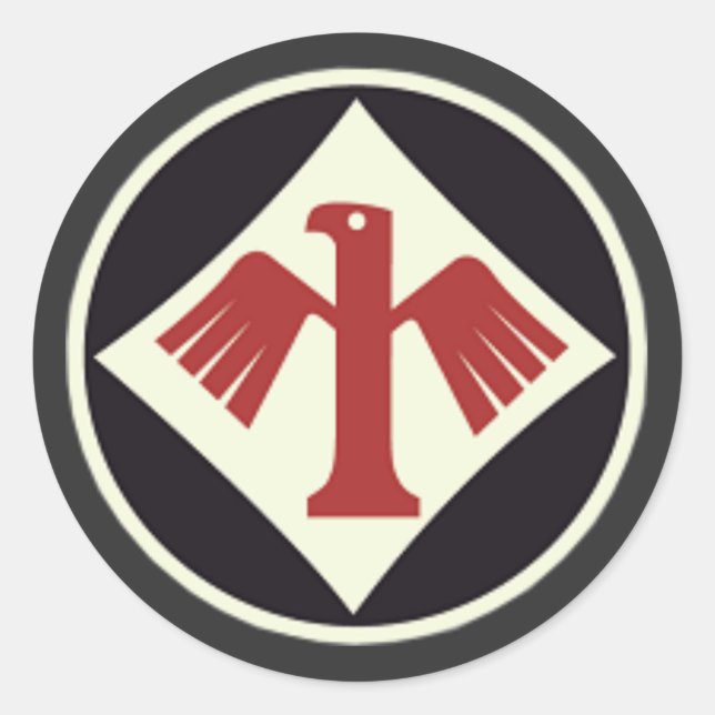 Emblem der Einheit WW2 der Luftwaffe I/JG1 Runder Aufkleber (Vorderseite)