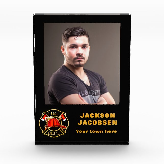 Emblem der Feuerwehr Fotoblock (Vorderseite)