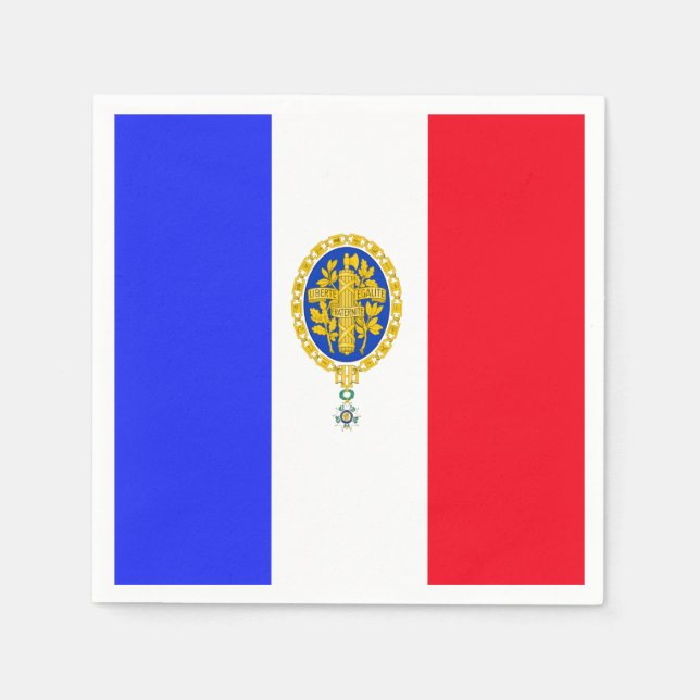 Emblem der französischen Flagge Serviette (Vorderseite)