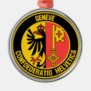 Emblem der Genfer Runde Ornament Aus Metall