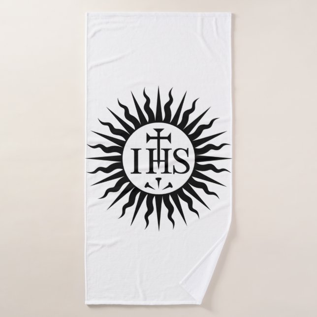 Emblem der Gesellschaft Jesu Badehandtuch (Badehandtuch)