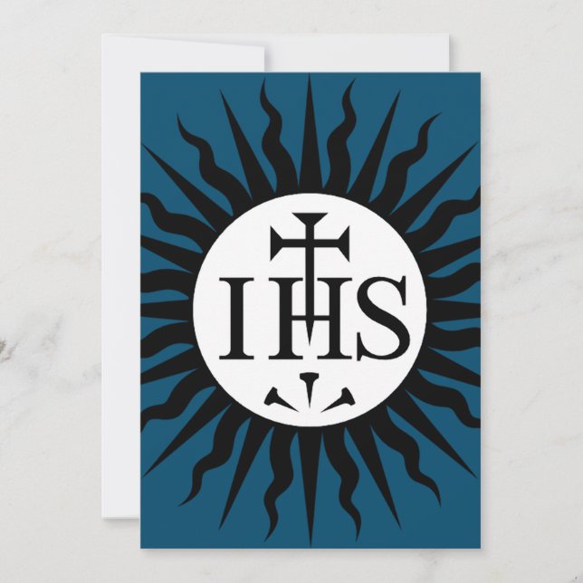 Emblem der Gesellschaft Jesu Save The Date (Vorderseite)