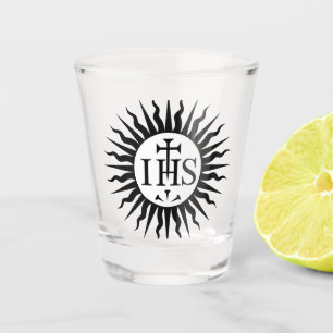 Emblem der Gesellschaft Jesu Schnapsglas