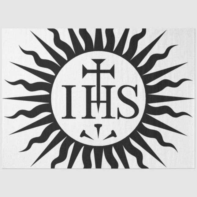 Emblem der Gesellschaft Jesu Seidenpapier (Vorderseite)