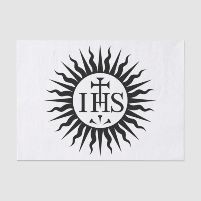 Emblem der Gesellschaft Jesu Seidenpapier (Vorderseite)