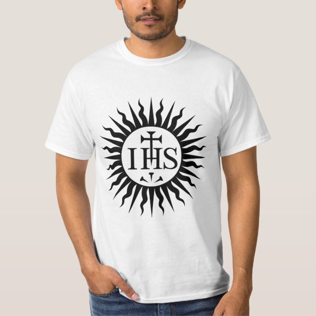 Emblem der Gesellschaft Jesu T-Shirt (Vorderseite)