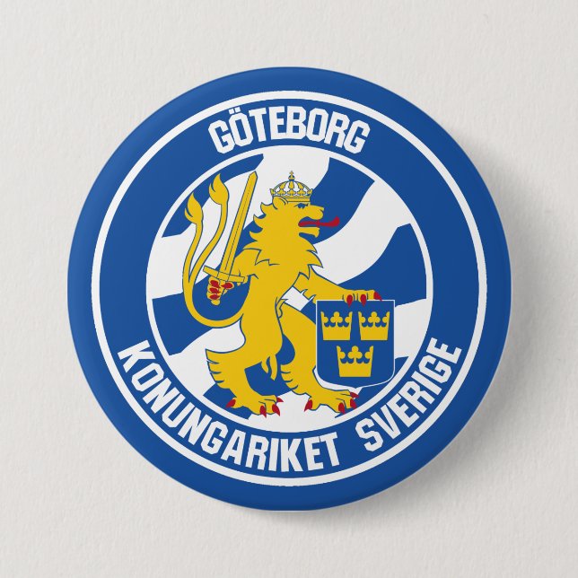 Emblem der Göteborger Runde Button (Vorderseite)