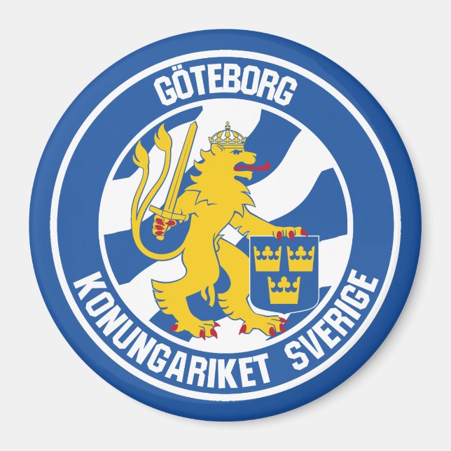 Emblem der Göteborger Runde Magnet (Vorne)