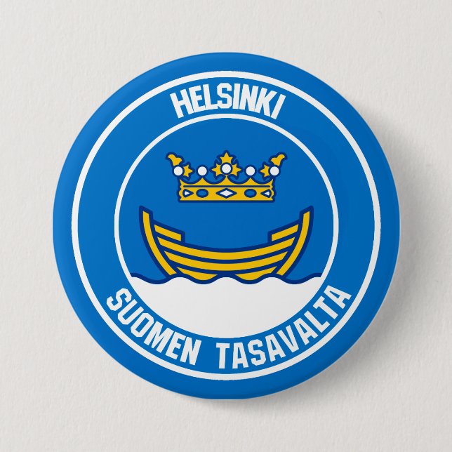 Emblem der Helsinki-Runde Button (Vorderseite)