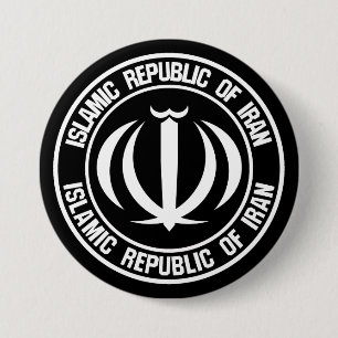 Emblem der Iran-Runde Button