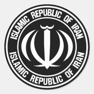 Emblem der Iran-Runde Runder Aufkleber