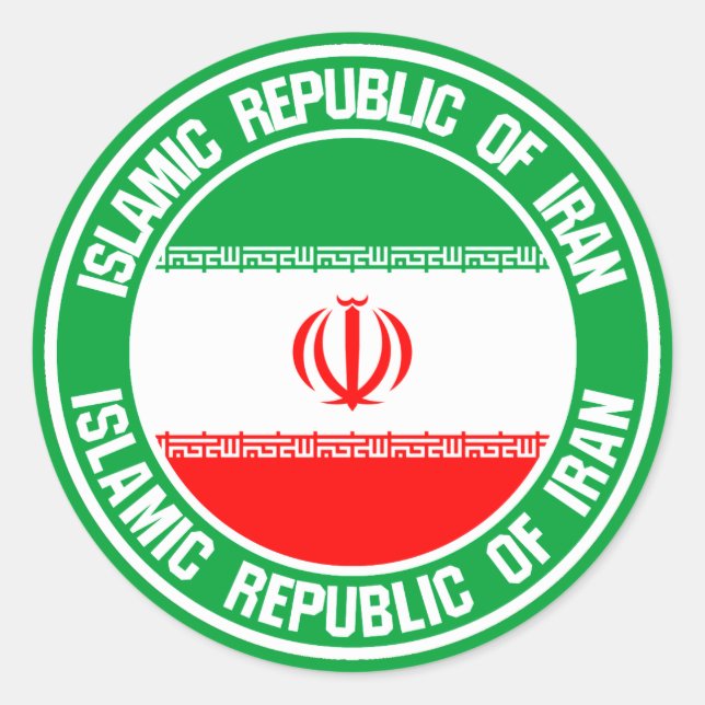 Emblem der Iran-Runde Runder Aufkleber (Vorderseite)
