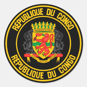 Emblem der Kongo-Runde Runder Aufkleber