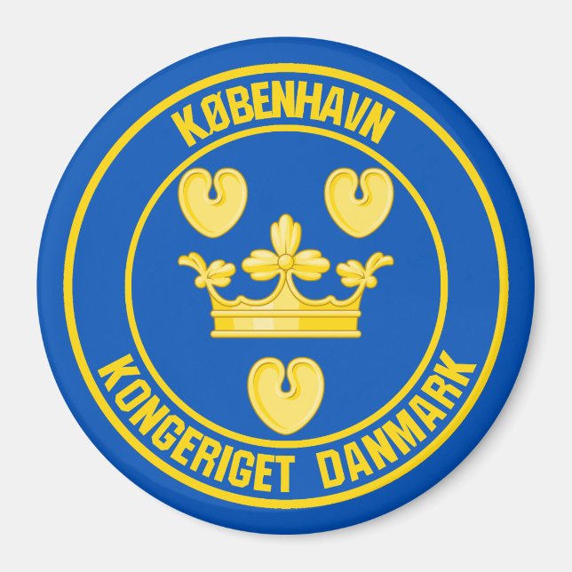 Emblem der Kopenhagener Runde Magnet (Vorne)
