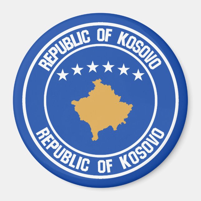 Emblem der Kosovo-Runde Magnet (Vorne)
