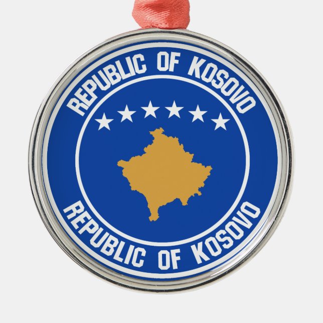 Emblem der Kosovo-Runde Ornament Aus Metall (Vorne)