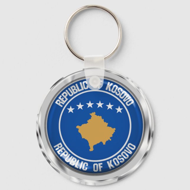 Emblem der Kosovo-Runde Schlüsselanhänger (Vorderseite)