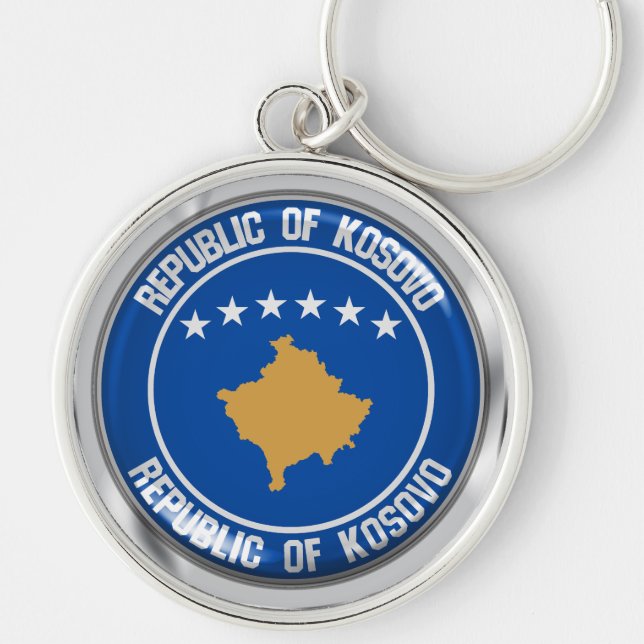 Emblem der Kosovo-Runde Schlüsselanhänger (Vorne)