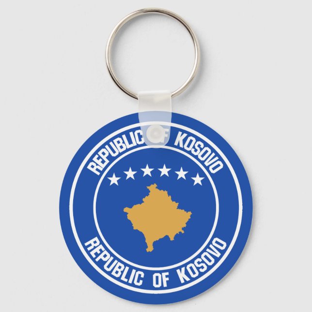 Emblem der Kosovo-Runde Schlüsselanhänger (Vorderseite)
