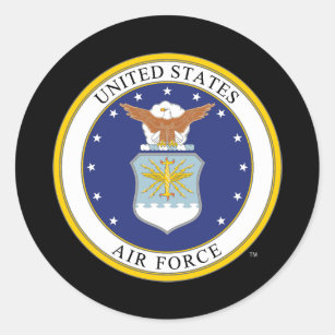 Emblem der Luftwaffe der Vereinten Staaten Runder Aufkleber