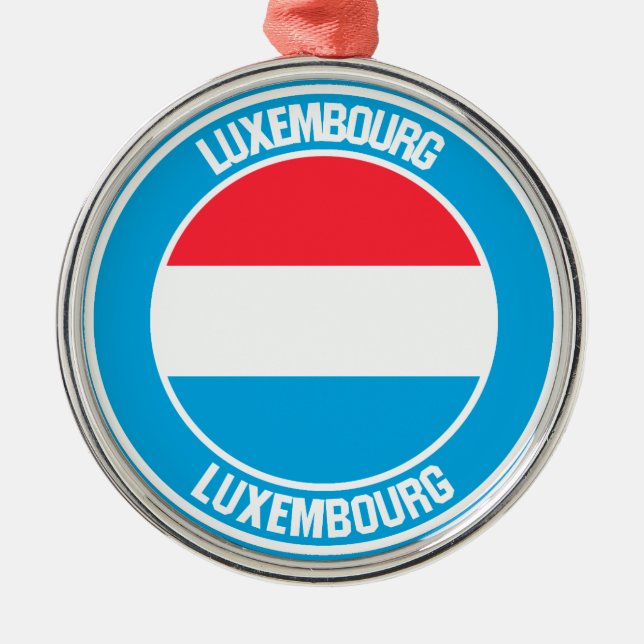 Emblem der Luxemburger Runde Ornament Aus Metall (Vorne)