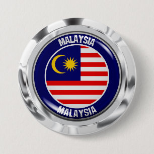 Emblem der Malaysia-Runde Button