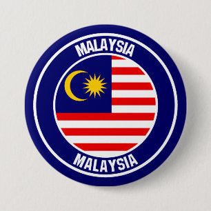 Emblem der Malaysia-Runde Button