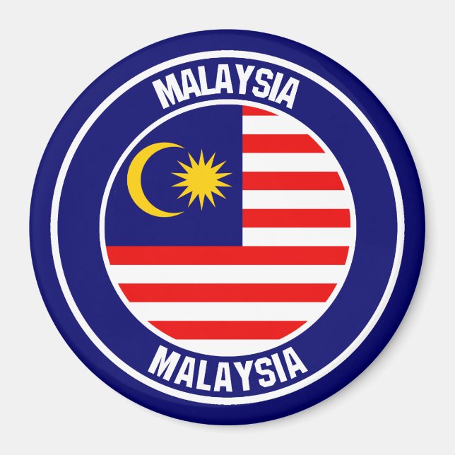 Emblem der Malaysia-Runde Magnet (Vorne)