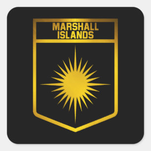Emblem der Marshall-Inseln Quadratischer Aufkleber
