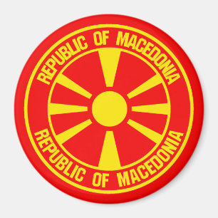 Emblem der Mazedonier-Runde Magnet
