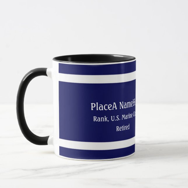 Emblem der militärischen Marine personalisieren Tasse (Links)