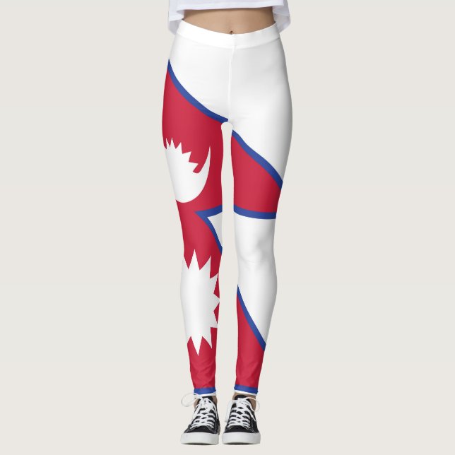 Emblem der Nepal-Flagge Leggings (Vorderseite)
