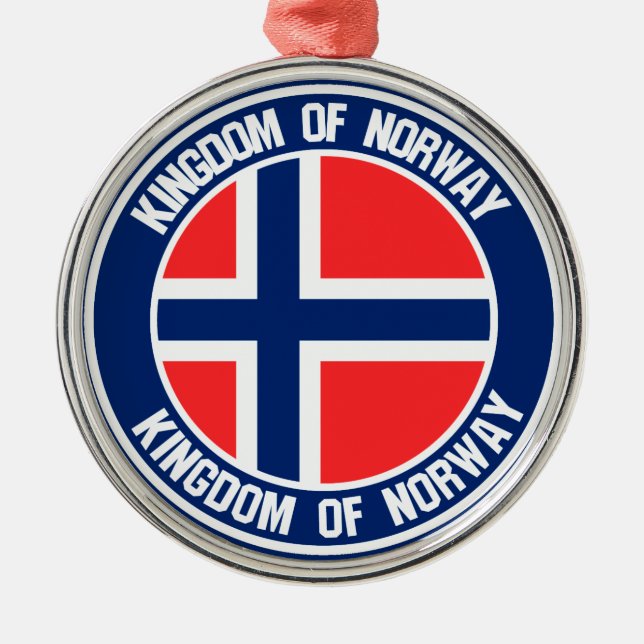 Emblem der Norwegen-Runde Ornament Aus Metall (Vorne)