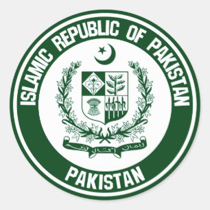 Emblem der pakistanischen Runde Runder Aufkleber