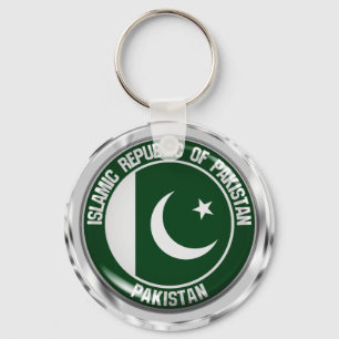 Emblem der pakistanischen Runde Schlüsselanhänger