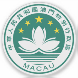 Emblem der Region Macau (Macau), China Aufkleber