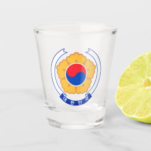 Emblem der Republik Korea Schnapsglas