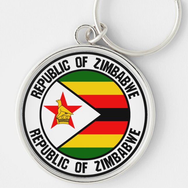 Emblem der Simbabwischen Runde Schlüsselanhänger (Vorne)