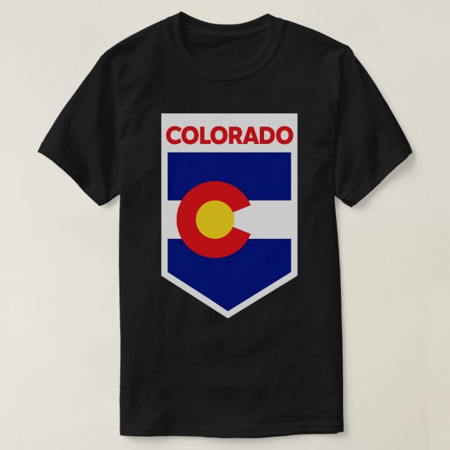 Emblem der Staatsflagge Colorado T-Shirt (Design vorne)