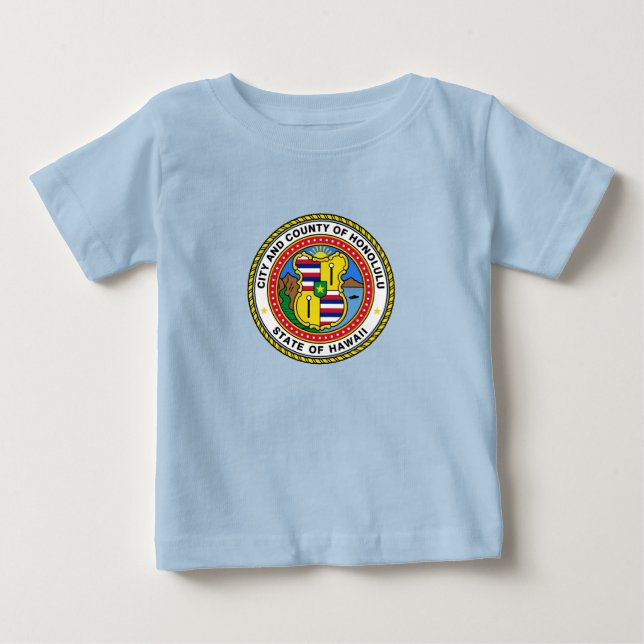 Emblem der Stadt Honolulu, Hawaii Baby T - Shirt (Vorderseite)