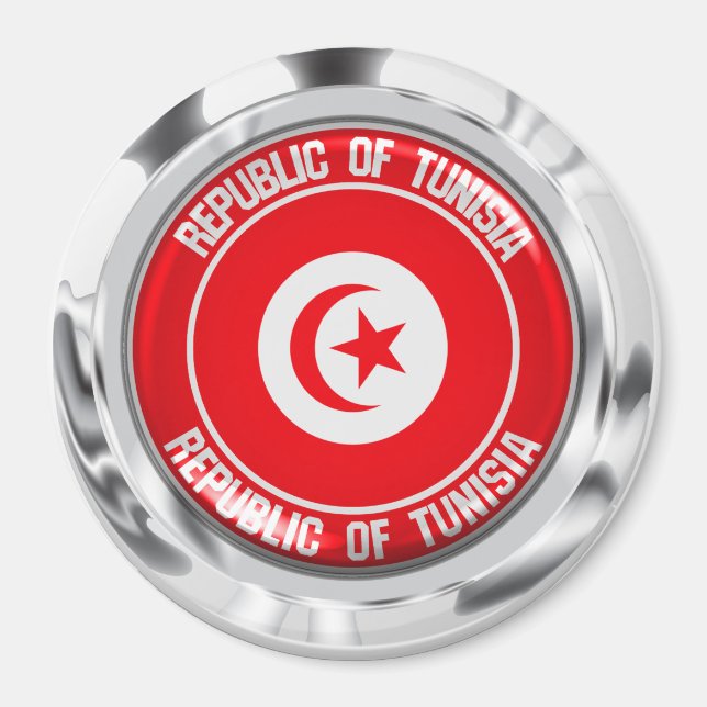 Emblem der Tunesischen Runde Magnet (Vorne)