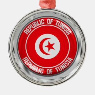 Emblem der Tunesischen Runde Ornament Aus Metall