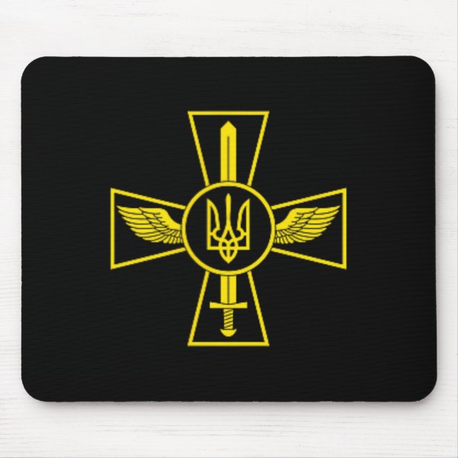 Emblem der ukrainischen Luftwaffe Ukraine Streitkr Mousepad (Vorne)