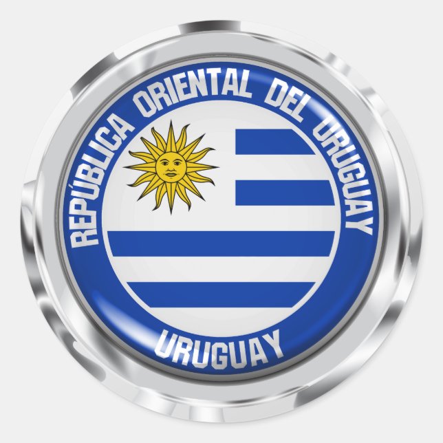 Emblem der Uruguay-Runde Runder Aufkleber (Vorderseite)