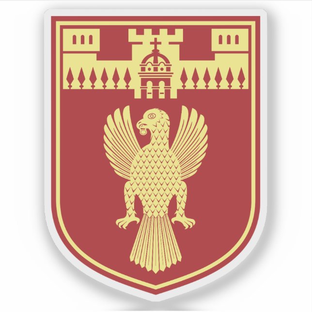 Emblem der Zauberei, Albanien Aufkleber (Vorderseite)
